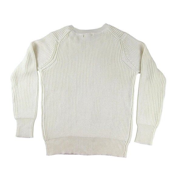 Joe Fresh Mens Ivory Sweater Pullover in Cableknit Stitch size Large  JH1480 - Picture 3 of 3